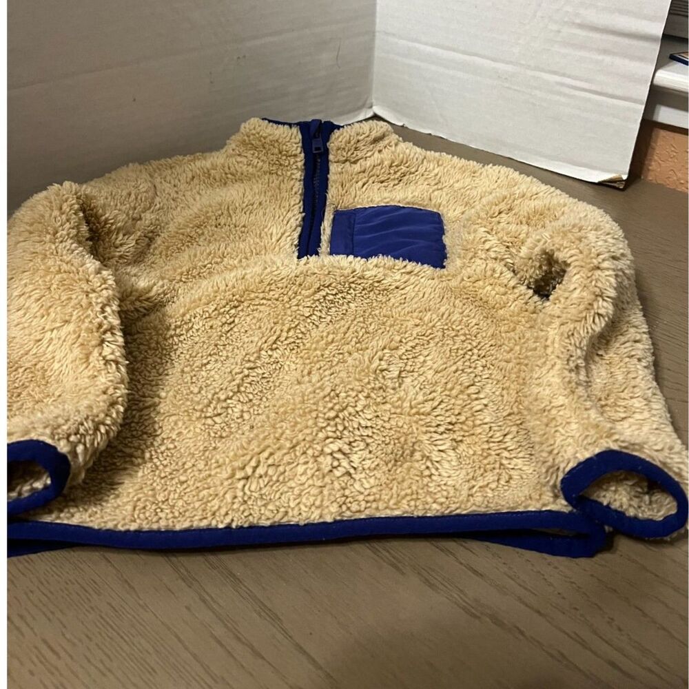Janie and Jack Boys Retro Sherpa Fleece Partial zip jacket size 2T